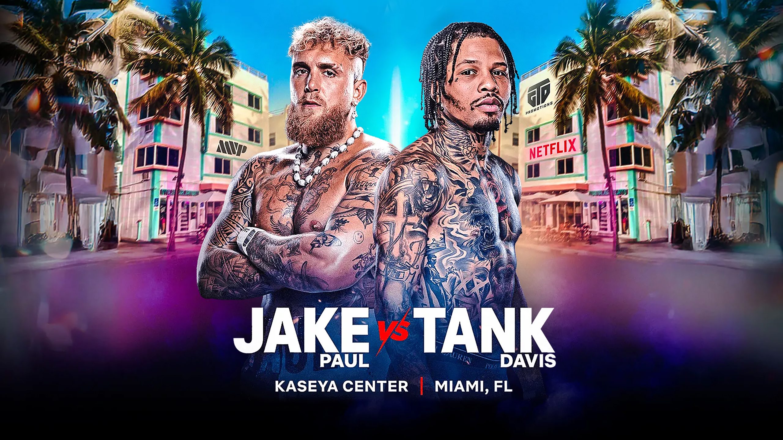 jake_vs_tank Jake Paul and Tank Davis Key art facing off